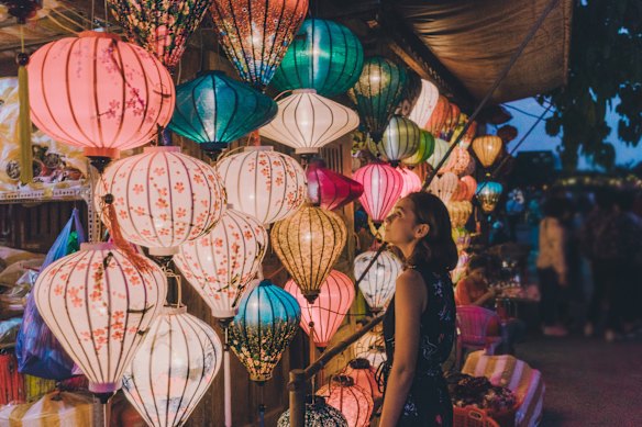 In Hoi An, Vietnam, the tour includes a  lantern-making session.