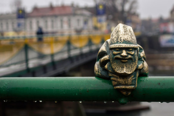 Roam with the gnome in Wroclaw.
