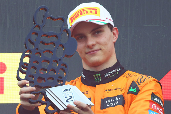 Piastri had to settle for the second step on the podium at Monza.