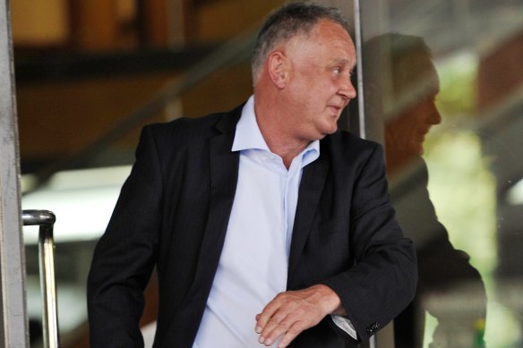 David Rapson leaving the Melbourne Magistrates Court in 2012.
