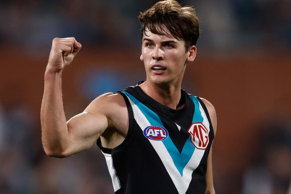 Port Adelaide skipper Connor Rozee.