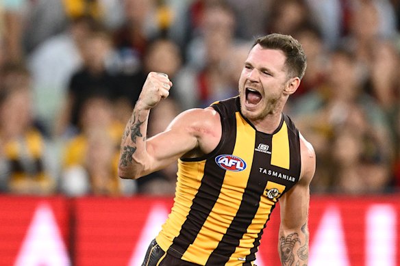 Hawthorn defender Blake Hardwick has only polled Brownlow votes in two of his 198 games, kicking at least three goals in each of the matches he polled.