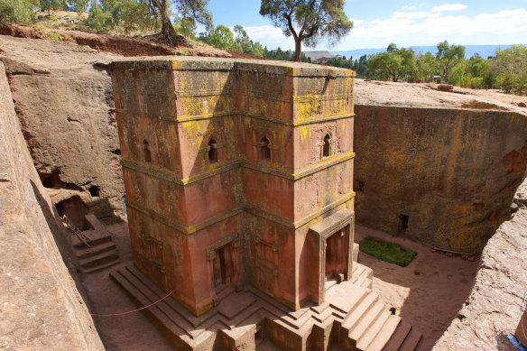 Church of St George … Lailabela’s rock-hewn churches ought to be as famous as Petra in Jordan.