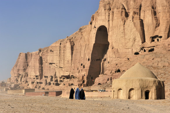 The site of the remains of the renowned Buddha statues in Bamiyan.
