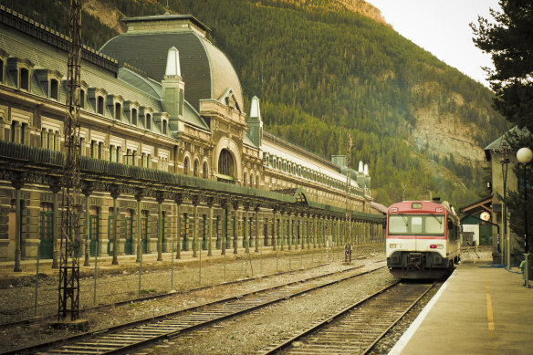 Straight out of a Wes Anderson film .... the Canfranc railway station.