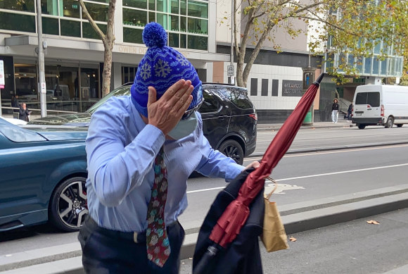 Prosecution witness Mark Gray arriving at court on Friday.