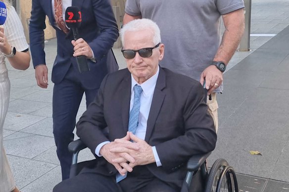 Bruce John Preston, who was initially charged over the Spear Creek deaths, outside court last week.