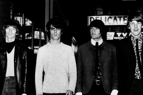 The Flies in Sydney’s Kings Cross in 1965, left to right: Peter Nicholas, Johnny Thomas, Themi Adams and Hank Wallis.