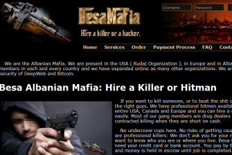 The Besa Mafia site boasted of offering killers for hire.