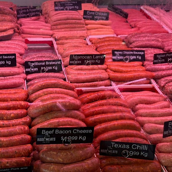 The team at Rode Meats has 136 different sausage flavours on rotation.