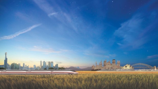 A 2016 image from Consolidated Land and Rail Australia (CLARA), the company planning a fast rail link between Melbourne and Sydney. It will be given millions of dollars in public money by the Turnbull government to write the business case for its first stage, to Shepparton. 