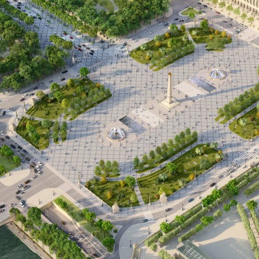 Place de la Concorde will be pedestrianised before the 2024 Olympics as part of the scheme. 
