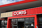 MOUNT GAMBIER, AUSTRALIA - JULY 11, 2023: Exterior of a Coles supermarket one of Australia's largest retail companies with over 800 stores throughout the country.