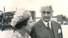 The Queen's man: Australian governor-general John Kerr with the visiting monarch in Melbourne in 1977.
