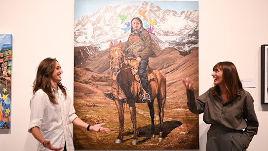 Packer Alexis Wildman and new Art Gallery of NSW director Maud Page.