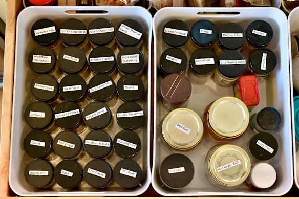 A spice drawer is always a good idea.