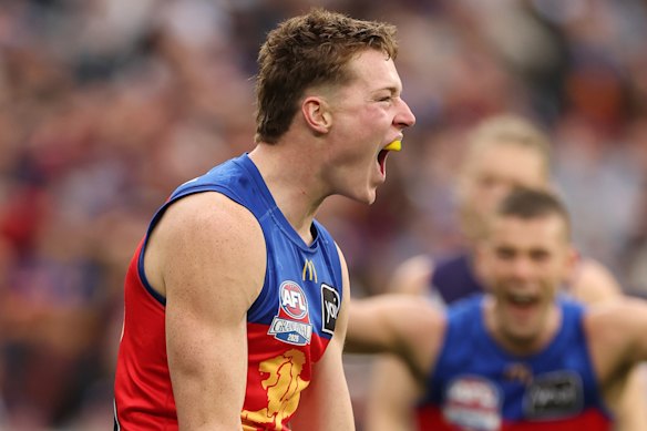 Lions matchwinner Logan Morris.