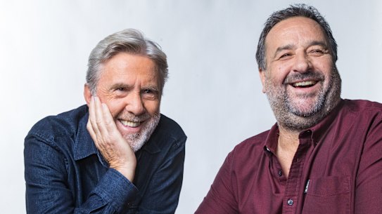 Comedians Mick Molloy and Glenn Robinns.