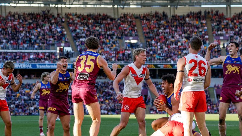Swans pipped by Lions in Gabba thriller after Papley, Rampe injured