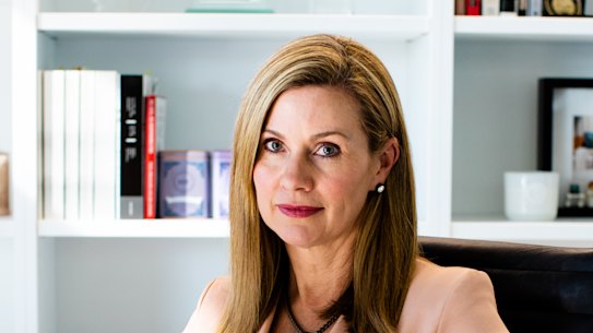 Australias eSafety Commissioner, Julie Inman Grant, is launching a new Safety By Design initiative to stop people being bullied online. 17th June 2021. Photo: Edwina Pickles / AFR