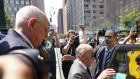 Joe Lewis leaves Manhattan federal court in 2023.