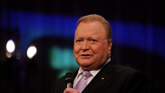 Bert Newton talks during a production of “Lights, Camera, Party in 2010. 