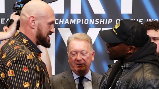 Tyson Fury and Dillian Whyte shared a disarmingly good-natured press conference in London.