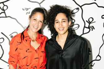Michelle Grey (left) with artist Shantell Martin.