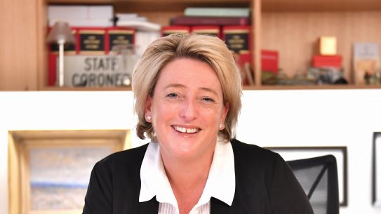 State Coroner Sara Hinchey stepped aside last year.