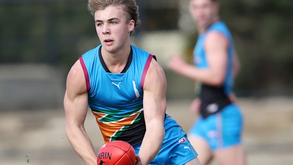 Ryley Sanders, one of this year’s brightest draft prospects, is in North Melbourne’s sights.