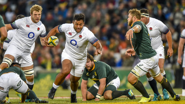 Sidelined: Billy Vunipola (centre) and brother Mako have both suffered injury setbacks.
