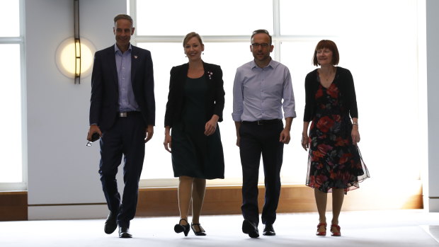 The Greens elected a new leadership team on Tuesday, including Nick McKim as co-deputy leader, Larissa Waters as co-deputy leader and Senate leader, Adam Bandt as leader and Rachel Siewert as party whip. 