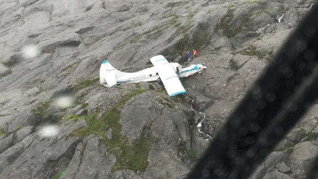 A seaplane crash near Ketchikan, Alaska, in 2018. 