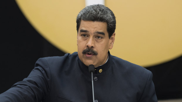 Defiant: Venezuelan President Nicolas Maduro.