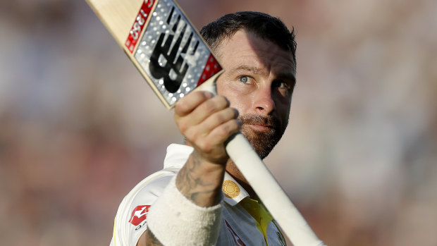 Matthew Wade notches a ton during the Ashes series.