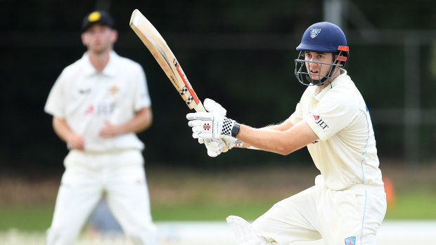 Ton of talent: Kurtis Patterson piles on the runs against Western Australia at Bankstown Oval on Monday.