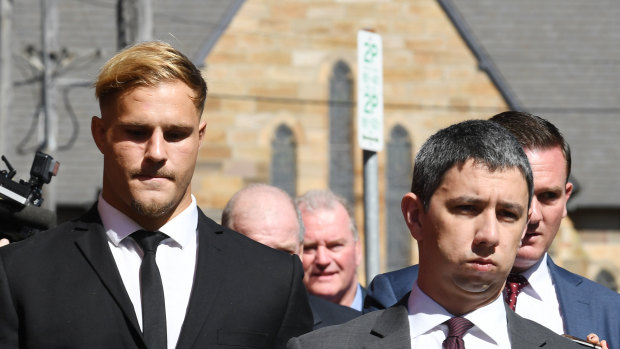 Standing firm: Jack de Belin will learn his playing fate on Thursday after refusing to step aside of his own volition.