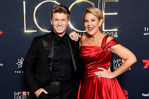 Robert Irwin and Julia Morris at the Logie Awards in 2024.