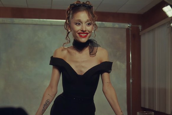 A screen shot from the video clip for Ariana Grande’s song Petal.
