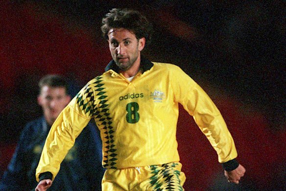 Western United was a dream of former Socceroo Steve Horvat, pictured here playing in a match between Scotland and Australia in 1996.
