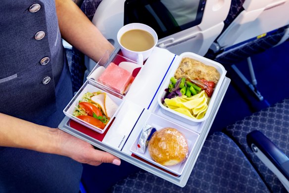 Airlines are making a meal of the waste from in-flight food.