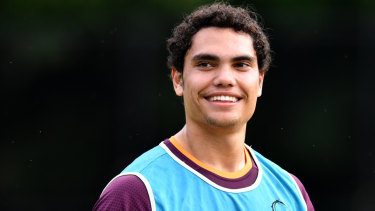 Xavier Coates had an impressive debut for the Broncos at Shark Park on Sunday.