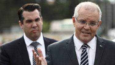 Prime Minister Scott Morrison and Liberal MP Michael Sukkar.