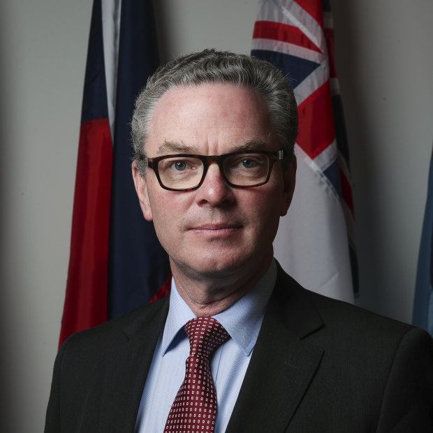 Defence Minister Christopher Pyne in his Parliament House office.