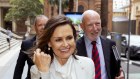 Lisa Wilkinson leaves court on Wednesday.