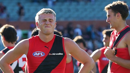 A bright light for Essendon: Young forward Nate Caddy.