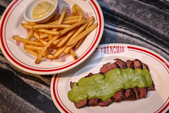 The 140-gram Black Angus rump with a marble score of two.