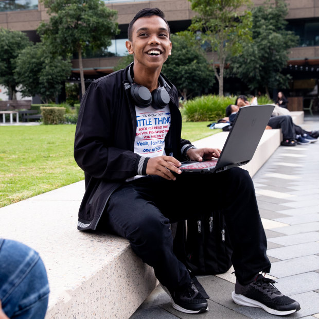 Macquarie University student Rafiul Hossain is excited to be in Sydney but not so enamoured with the roof over his head.