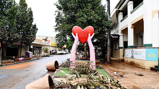 The clean-up continues in downtown Lismore.