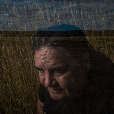 Uncle Daryl Rose at Murderers’ Flat next to the Lake Condah Mission.